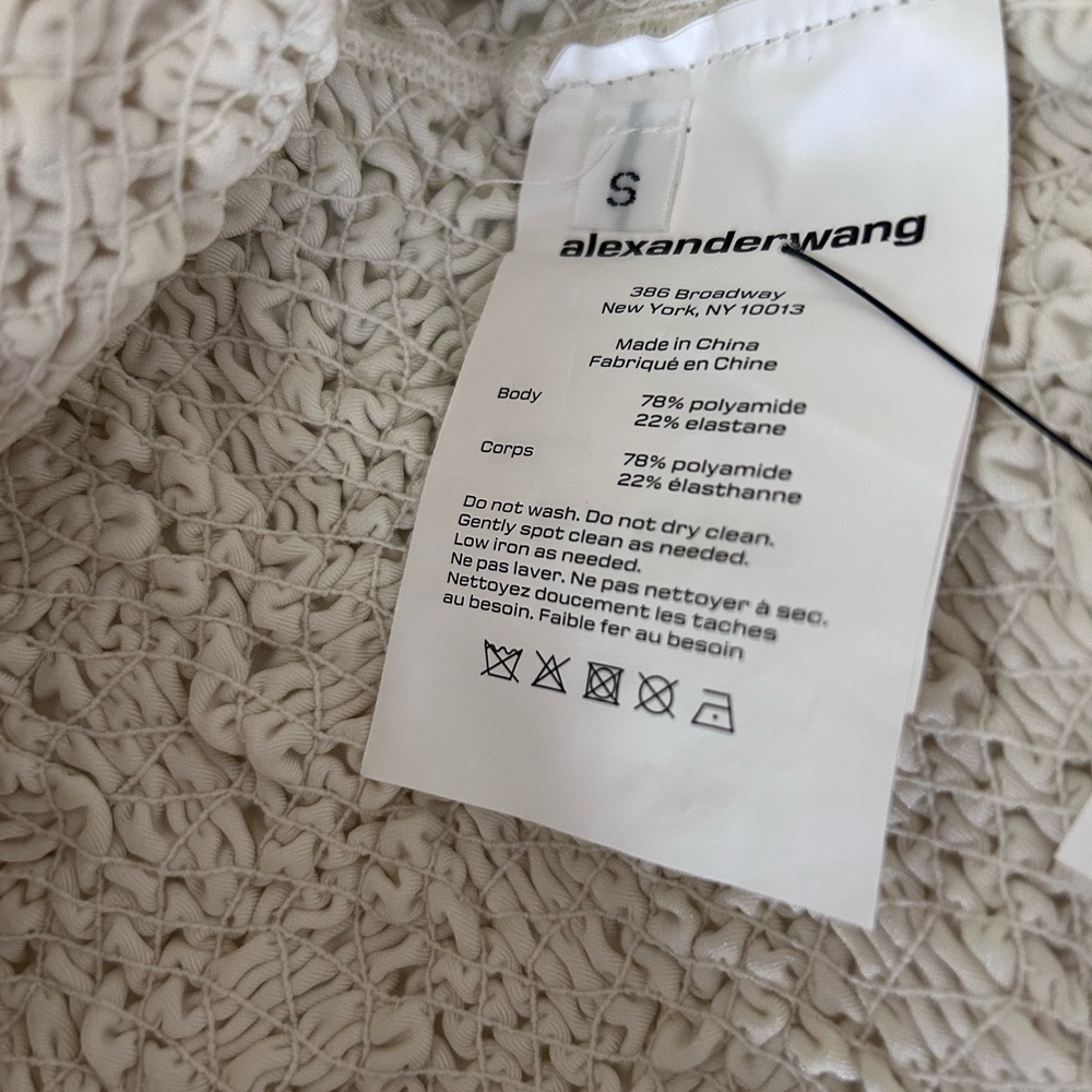 NWT Alexander Wang Smocked Ruffle Long Jacket Dress S - Picture 6 of 17